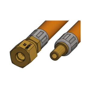 Gassslanga 1,2m endar: Ø8mm+8mm stuss